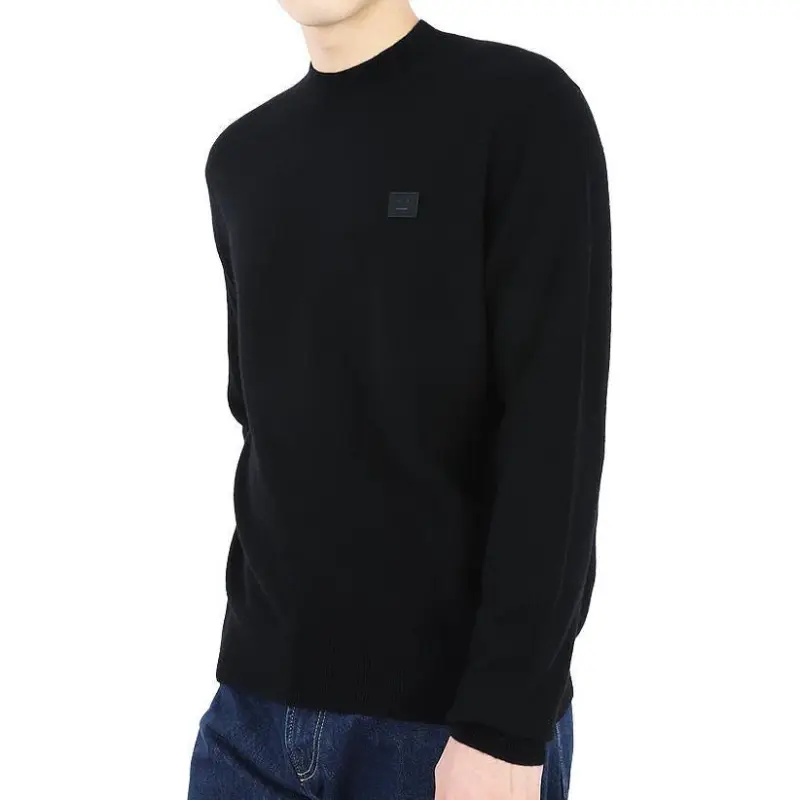 Acne Studios Face Logo Patch Crewneck Jumper-7