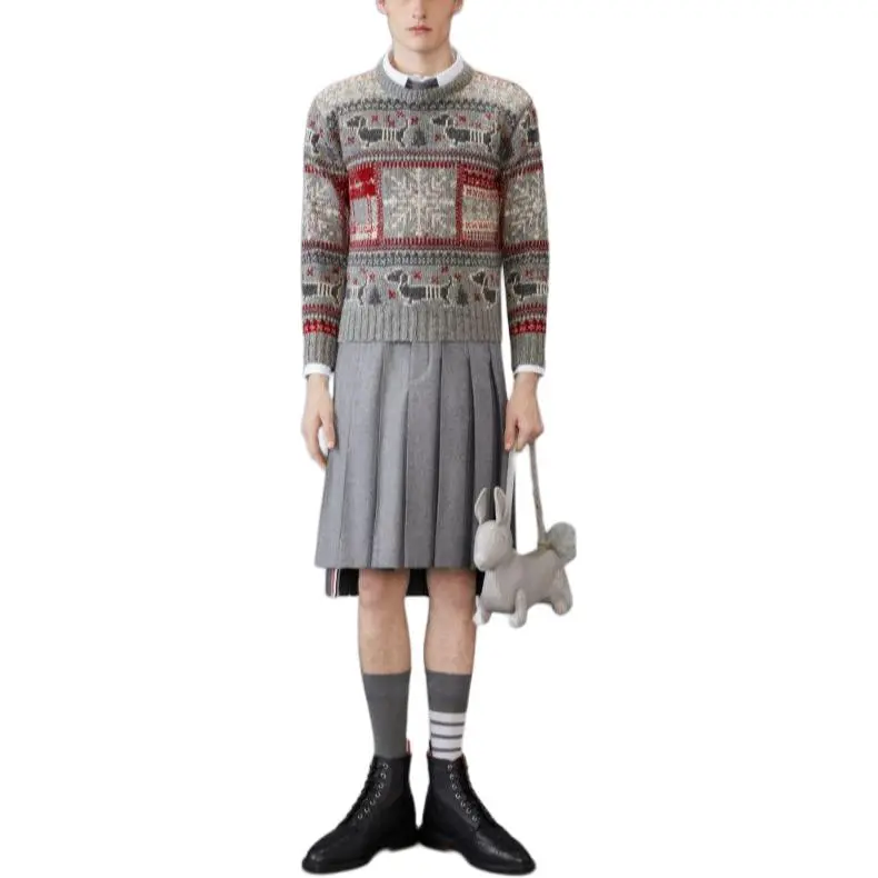 THOM BROWNE Oxford 4 Bar Shadow Pinstripe Shirt-1