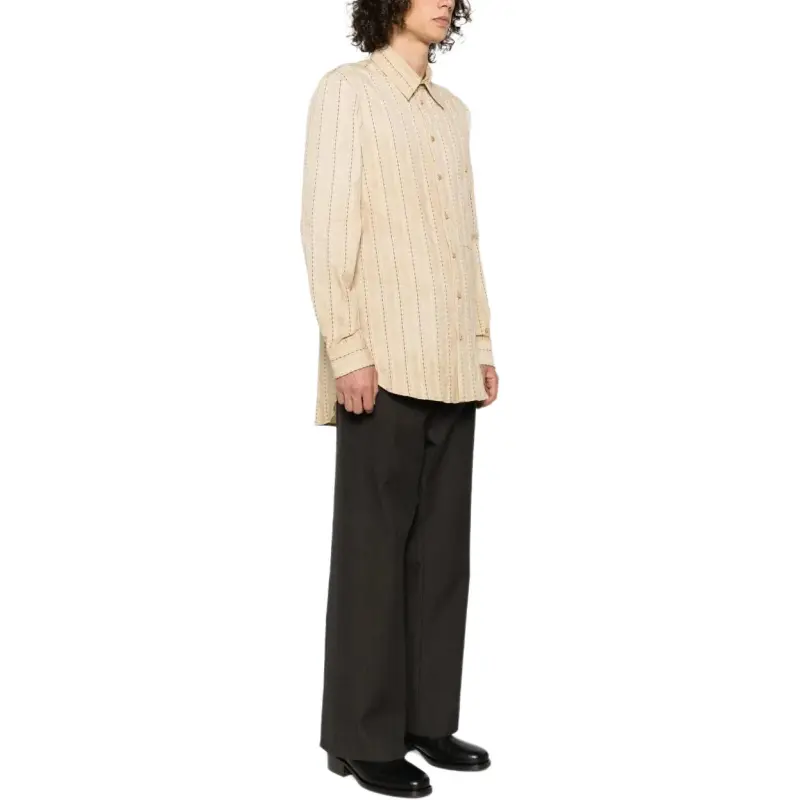 UMA WANG Long Sleeved Striped Shirt-2