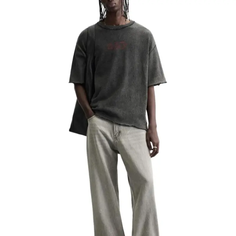 ZARA T Shirts Men Black-4