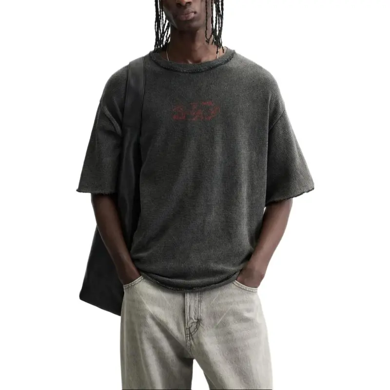 ZARA T Shirts Men Black-3