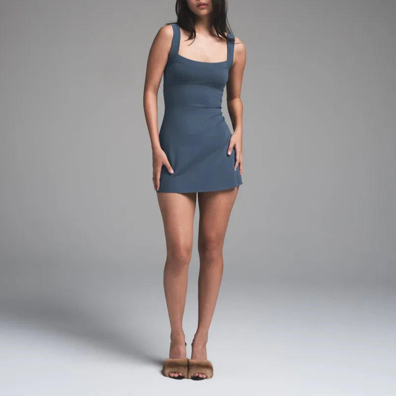 SKIMS SS25 OUTDOOR MINI DRESS Slip Dresses Women's INDIGO/INDIGO-1