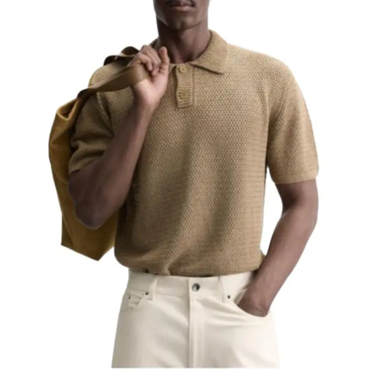 ZARA Polo Shirts Men Tan-5