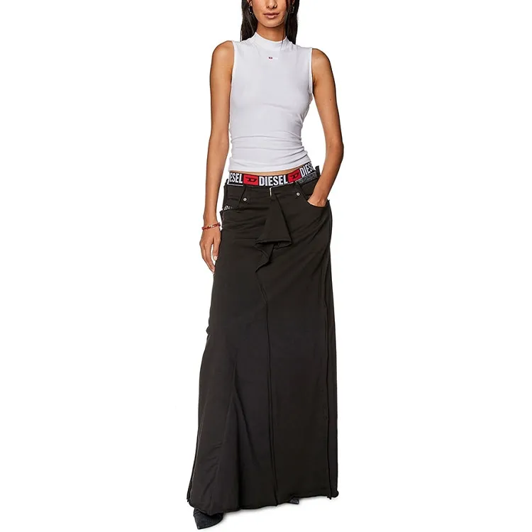 DIESEL Mock Neck Ribbed Tank Top-4