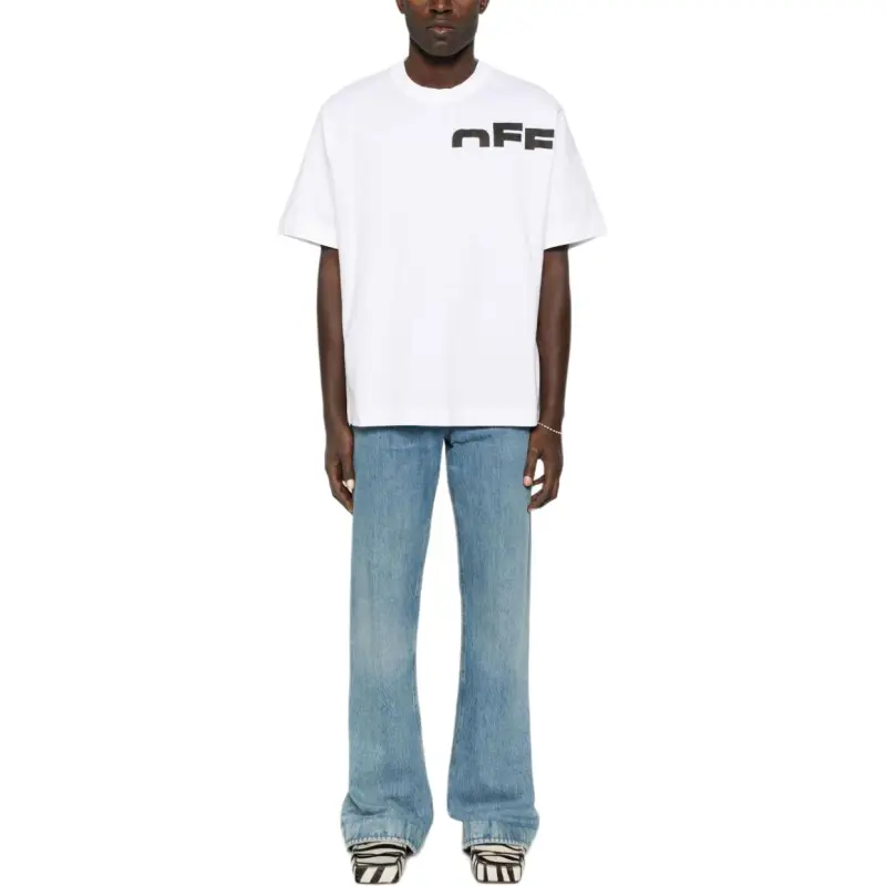 Off Logo Printed Crewneck T Shirt-1