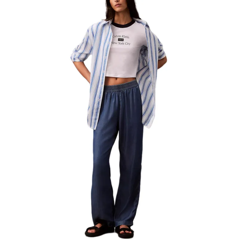 CALVIN KLEIN T Shirt Women's Bright White/Blue-3