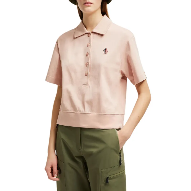 Moncler Grenoble Polo Shirt Women's Light Pink-1