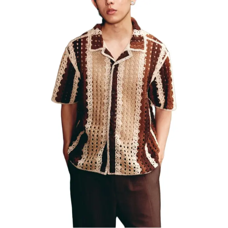 ZARA Shirts Men Nude/Brown-3