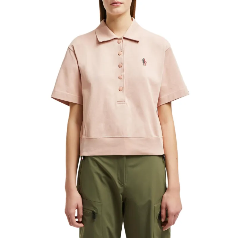 Moncler Grenoble Polo Shirt Women's Light Pink-3