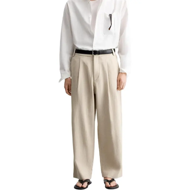 ZARA Suit Trouser Men's Nude/Beige-3