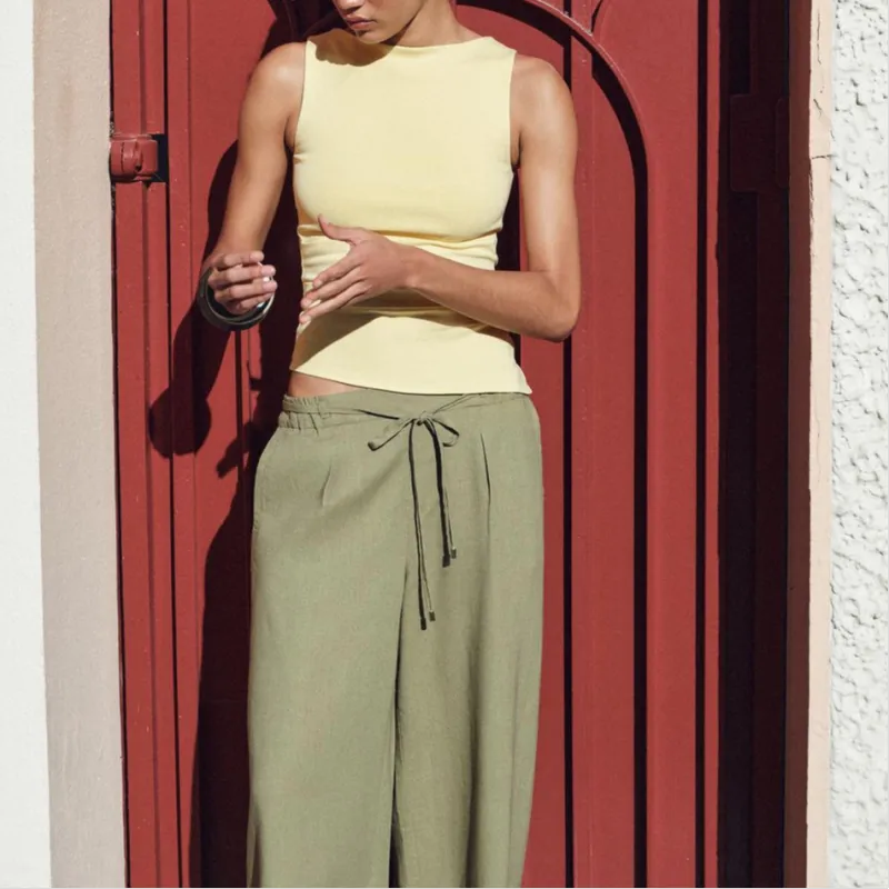 ZARA T Shirts Women's Yellow-2