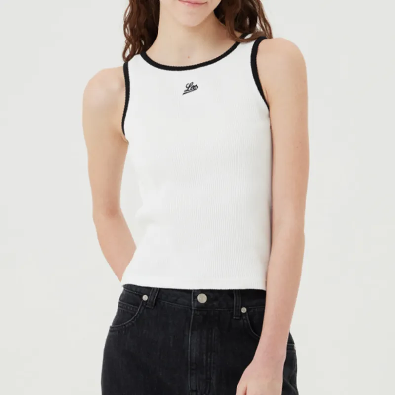 Lee Tank Tops Women's White-3