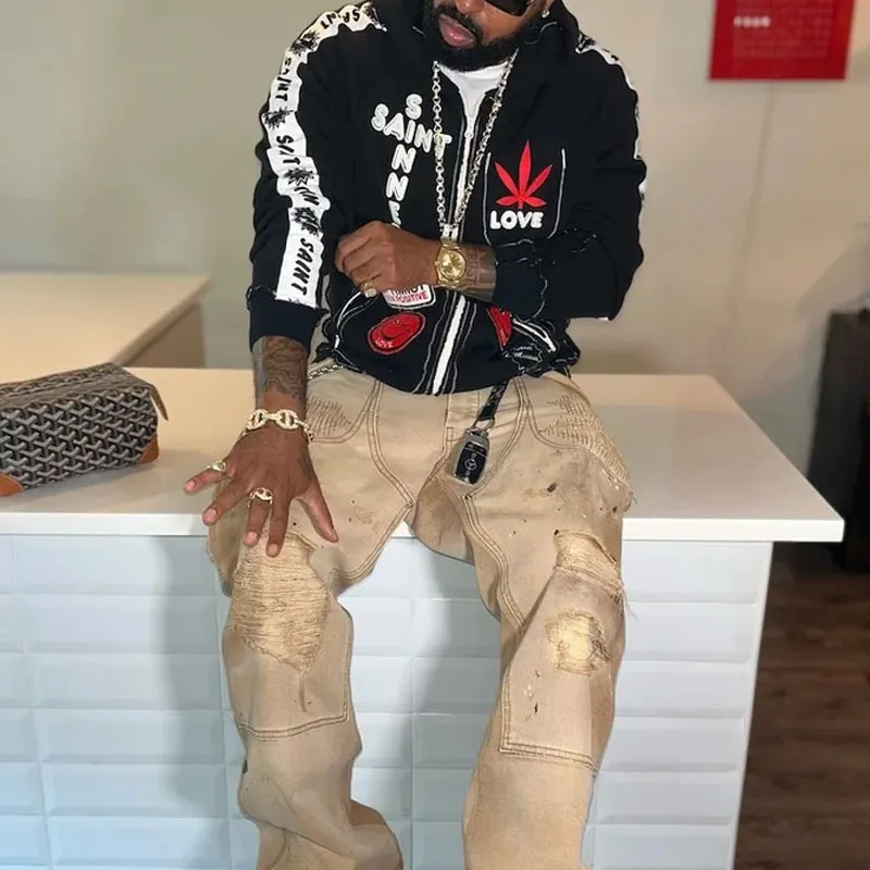 SAINT Mxxxxxx X A Love Movement Logo print Hoodie-4