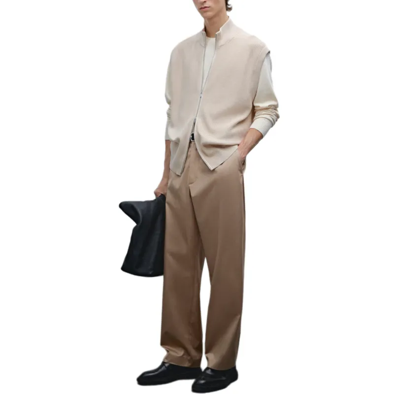 Massimo Dutti Vests Men White-4