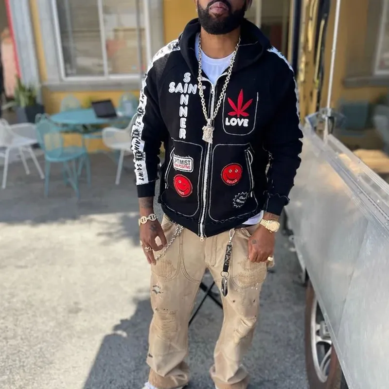 SAINT Mxxxxxx X A Love Movement Logo print Hoodie-2