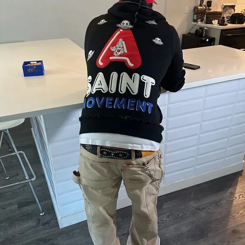 SAINT Mxxxxxx X A Love Movement Logo print Hoodie-3