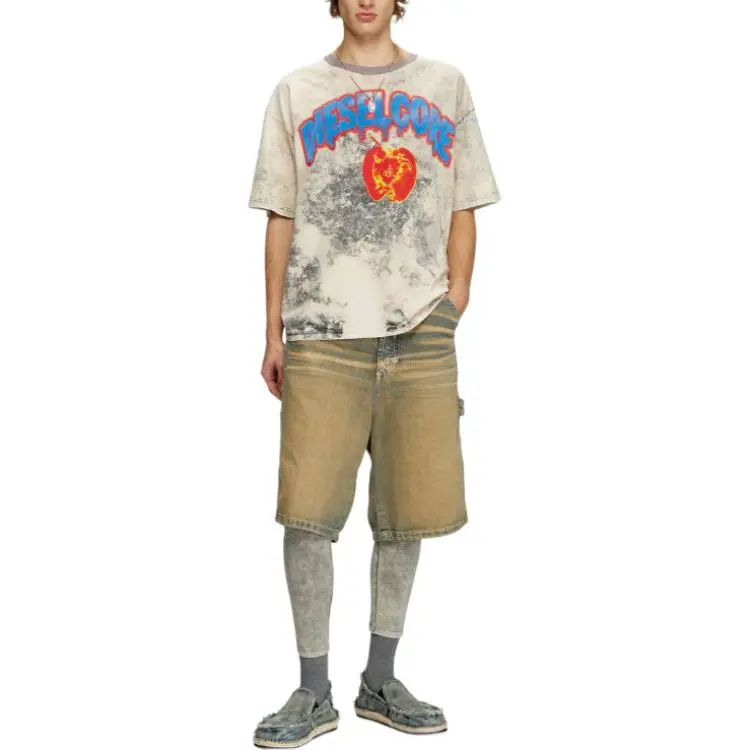 DIESEL T Boxt R9 Logo Printed Crewneck T Shirt-3