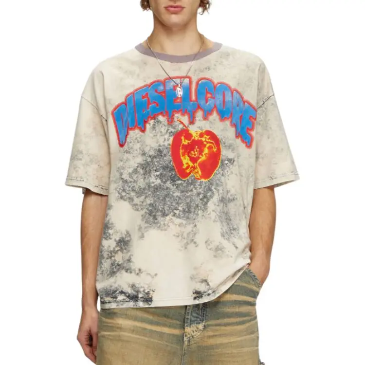 DIESEL T Boxt R9 Logo Printed Crewneck T Shirt-1