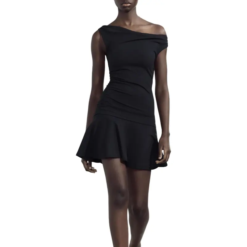 ZARA Sleeveless Dresses Women's Black-1
