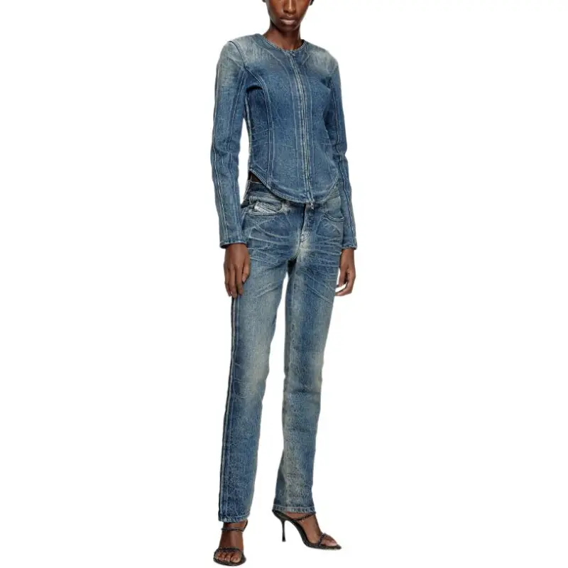 DIESEL Zip up Denim Jacket-2
