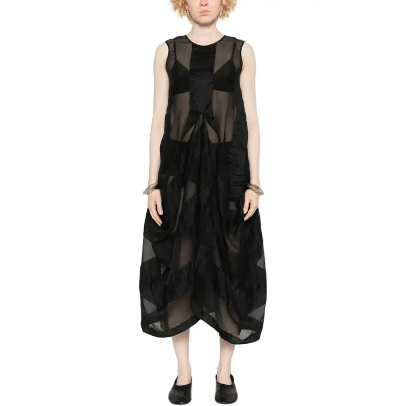 UMA WANG Flared Midi Dress-3