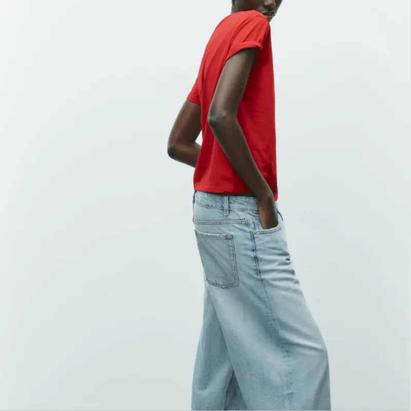 ZARA T Shirts Women's Red-2