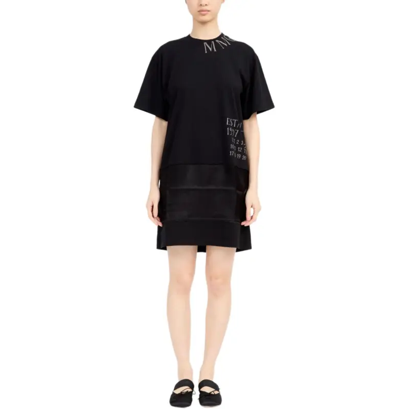 MM6 Maison Margiela Logo print T shirt Dress-2