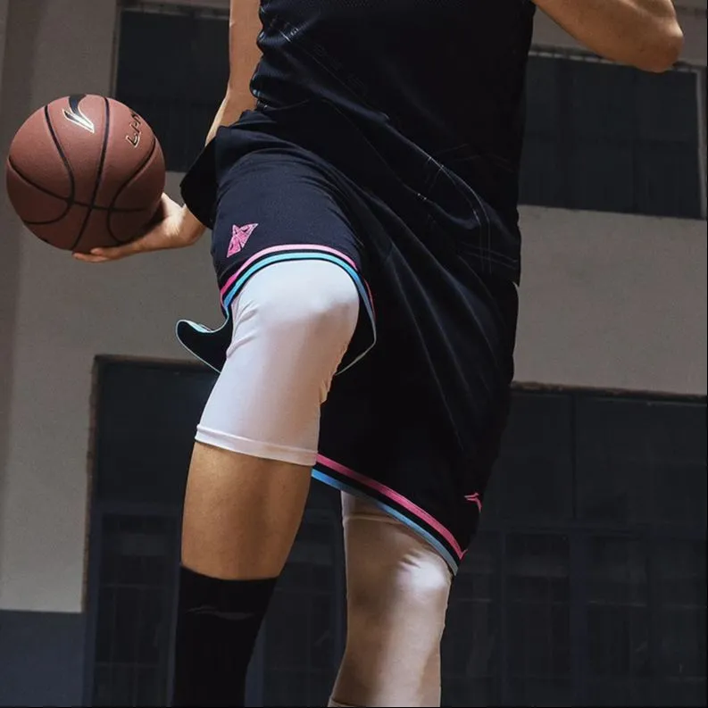 LiNing CBA Collection Basketball Collection Basketball Shorts Men's Black-3