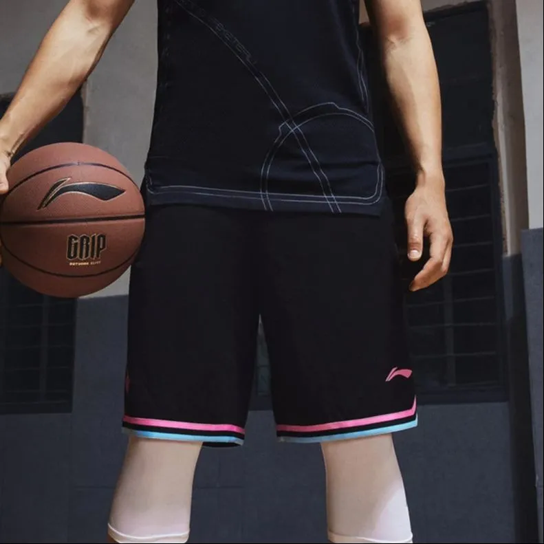 LiNing CBA Collection Basketball Collection Basketball Shorts Men's Black-2