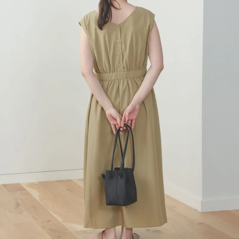 Beams Sleeveless Dresses Women's Beige-6