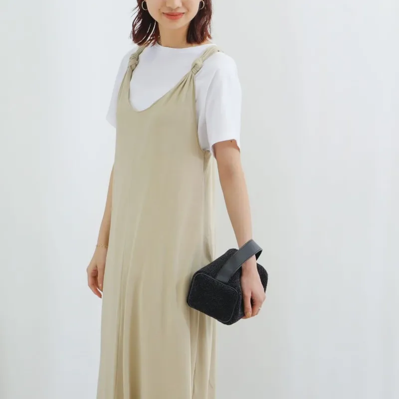 Beams Sleeveless Dresses Women's Beige-5