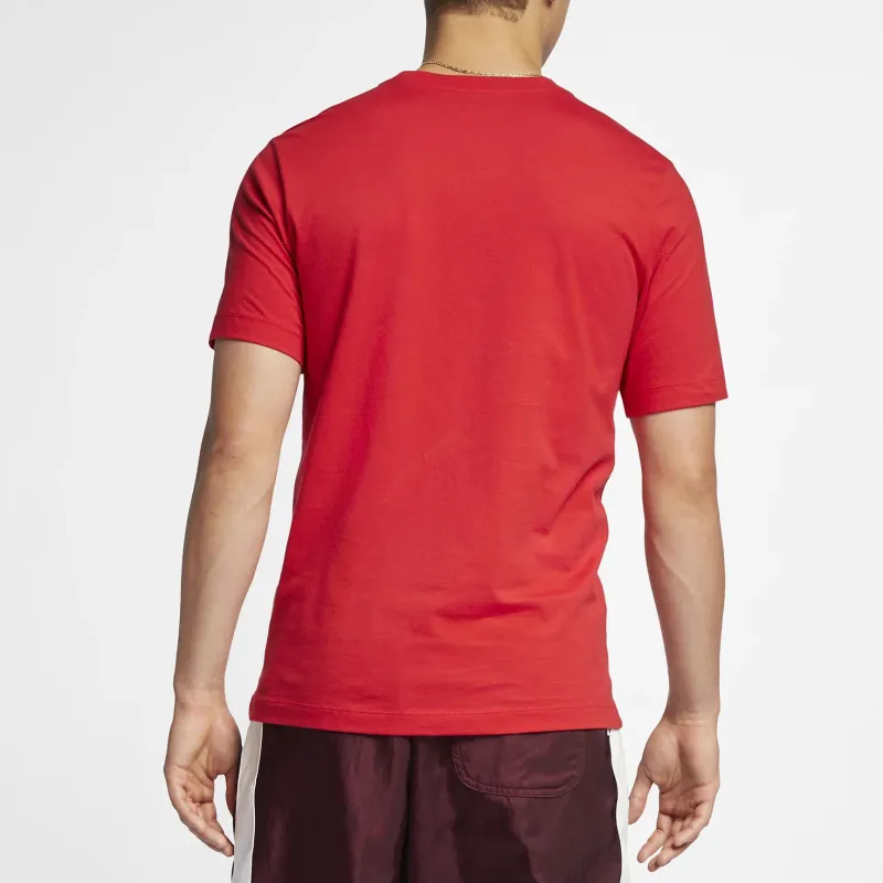 Nike T Shirts Men Red-4