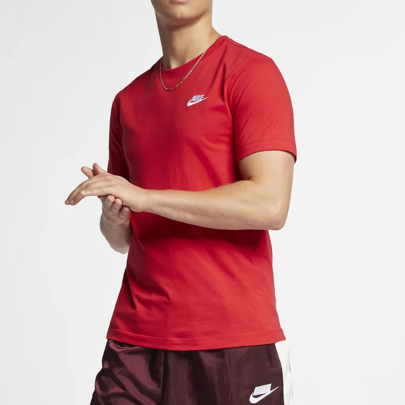 Nike T Shirts Men Red-3
