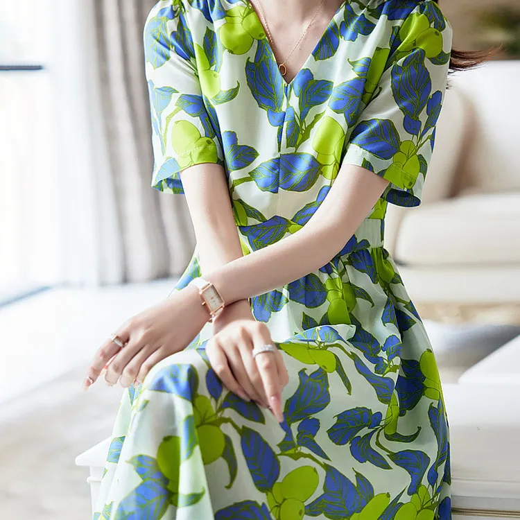 Dme Short Sleeved Dresses Women's Green-3
