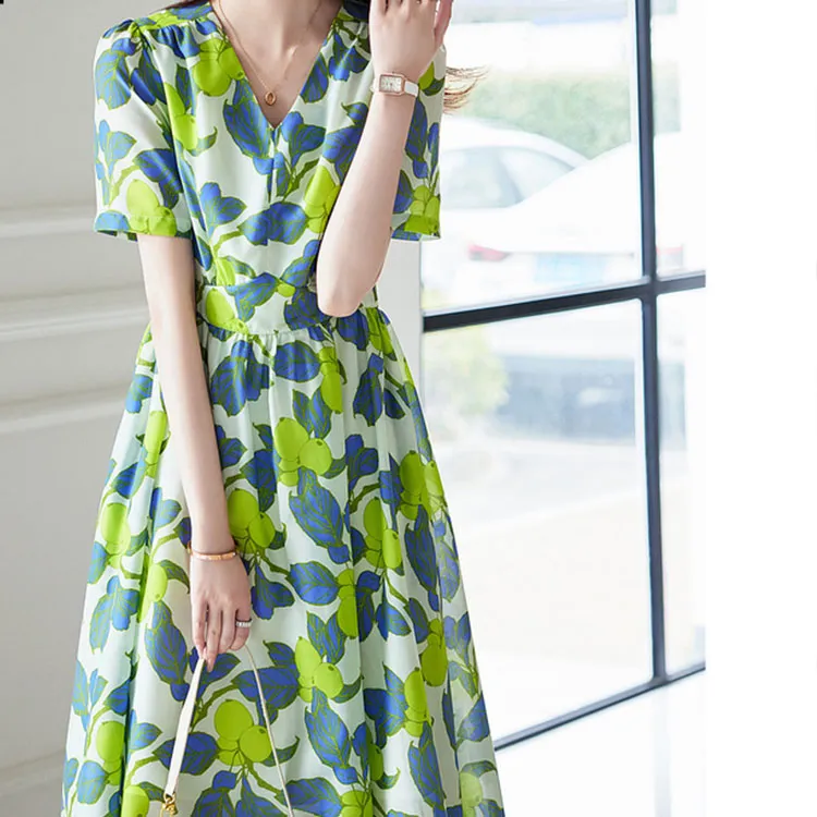 Dme Short Sleeved Dresses Women's Green-1