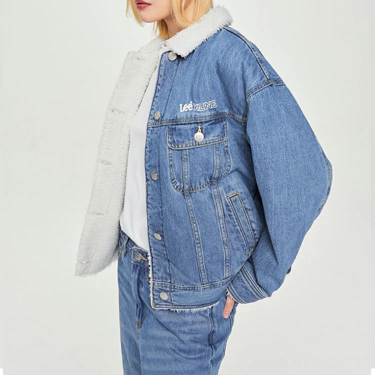 Lee Xline Puffer Jackets Women's Medium Light Blue-2