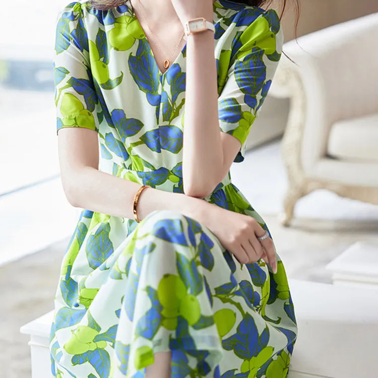 Dme Short Sleeved Dresses Women's Green-4