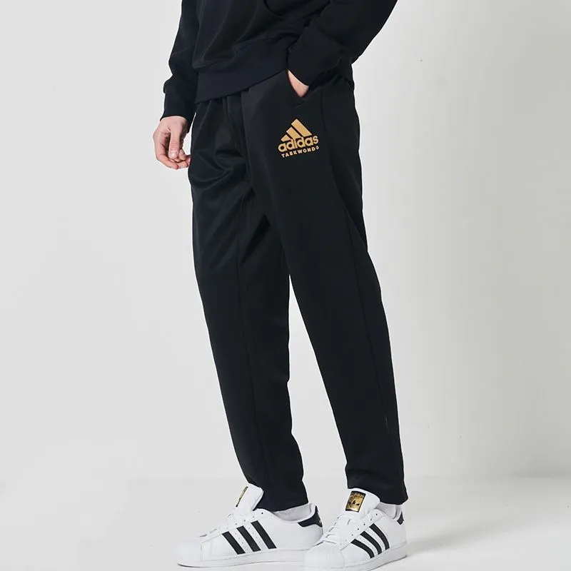 Adidas Casual Pants Men's Black Gold-3