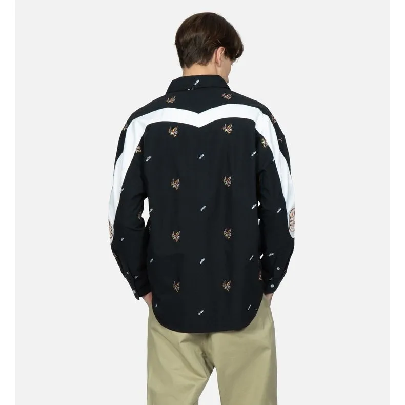 EVISU Shirt Men's Black All Over Print-5