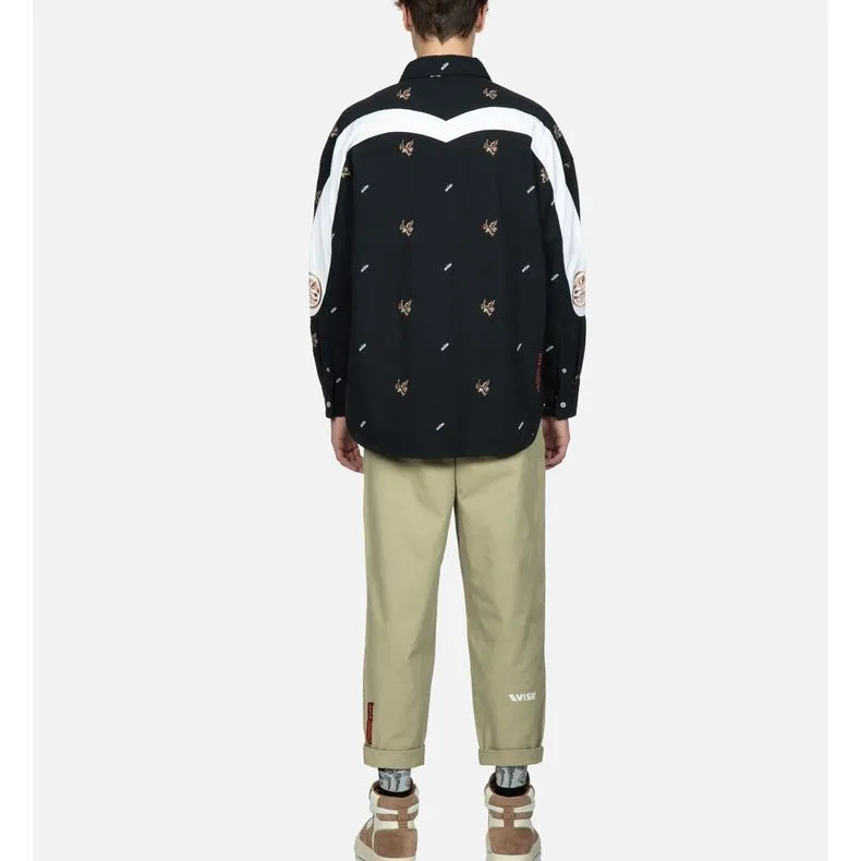 EVISU Shirt Men's Black All Over Print-4