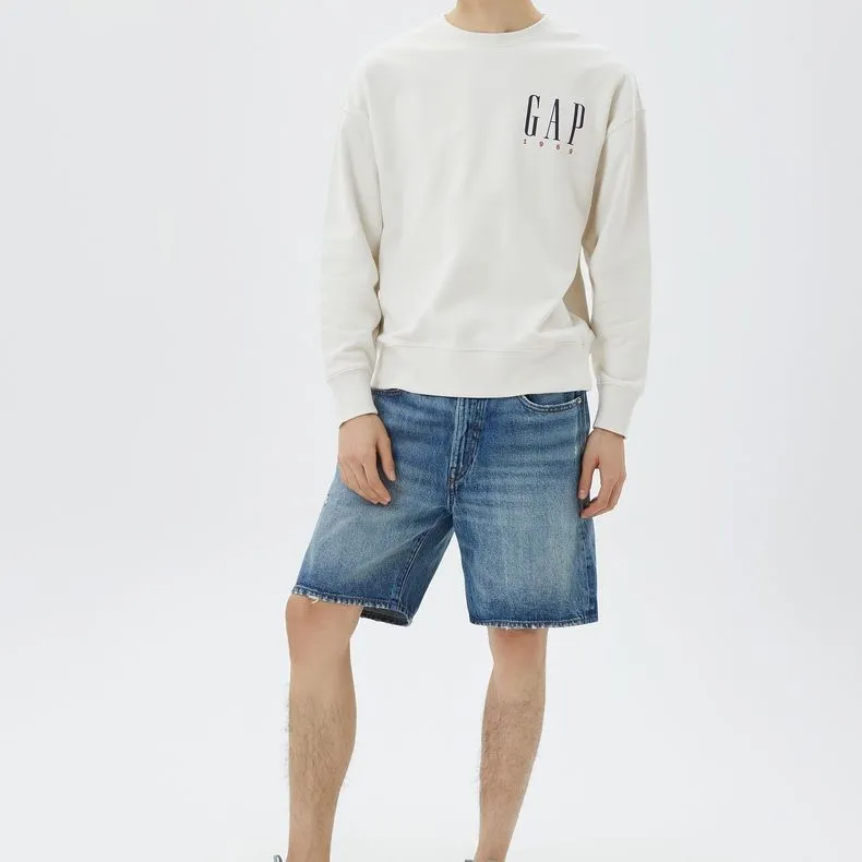 GAP Sweatshirt Men's Gray White-3