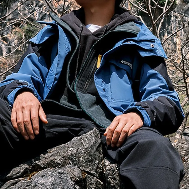 Columbia Windbreaker Jackets Men Blue-1