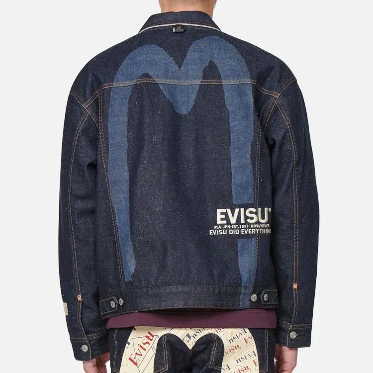 EVISU Denim Jackets Men Denim Blue-4