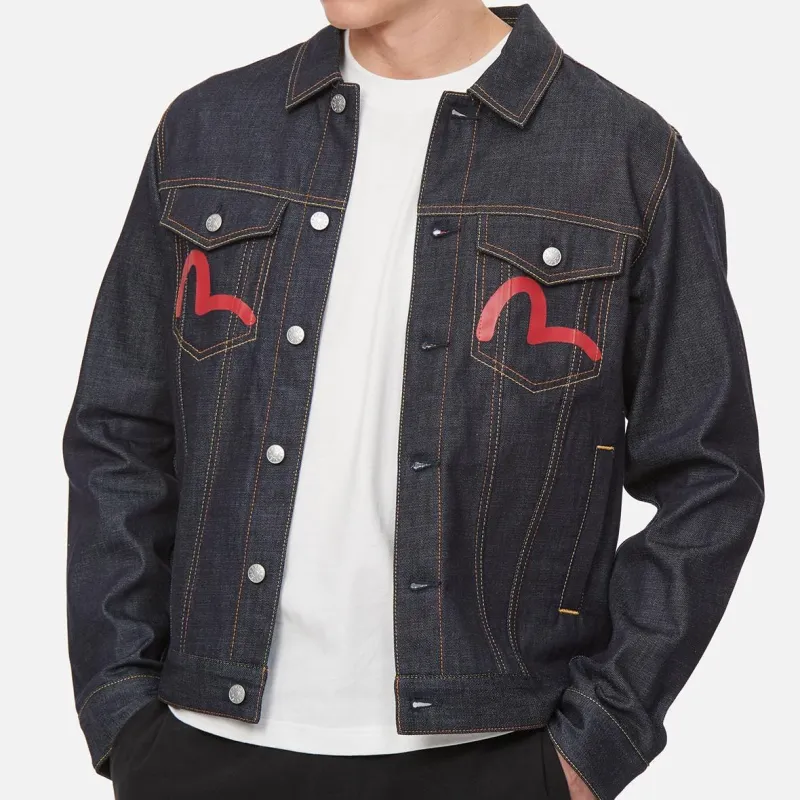 EVISU Denim Jackets Men Denim Blue-5