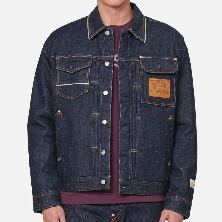 EVISU Denim Jackets Men Denim Blue-2