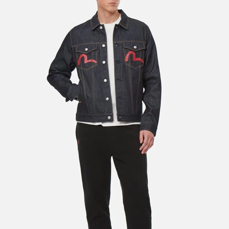 EVISU Denim Jackets Men Denim Blue-2