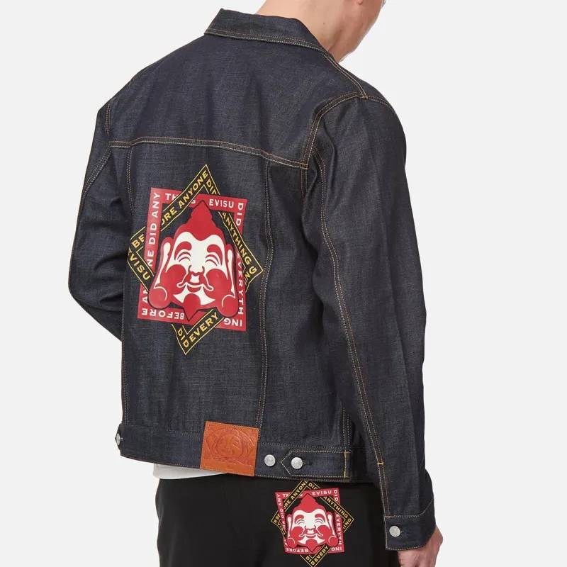 EVISU Denim Jackets Men Denim Blue-4