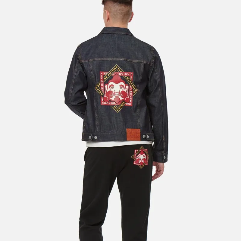 EVISU Denim Jackets Men Denim Blue-3