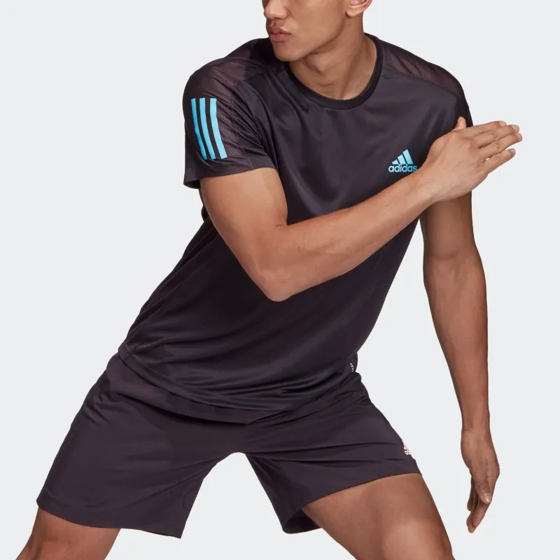 Adidas Set in Sleeve T Shirt Men's Black-5