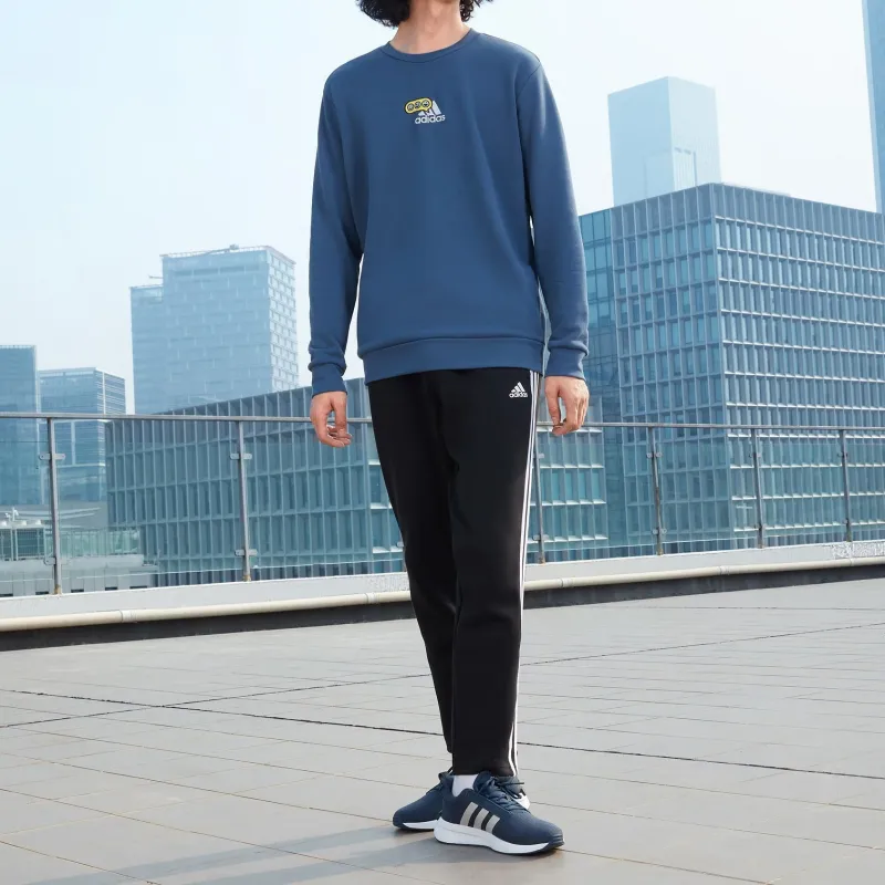 Adidas Sweatshirts Men Asphalt Gray-4